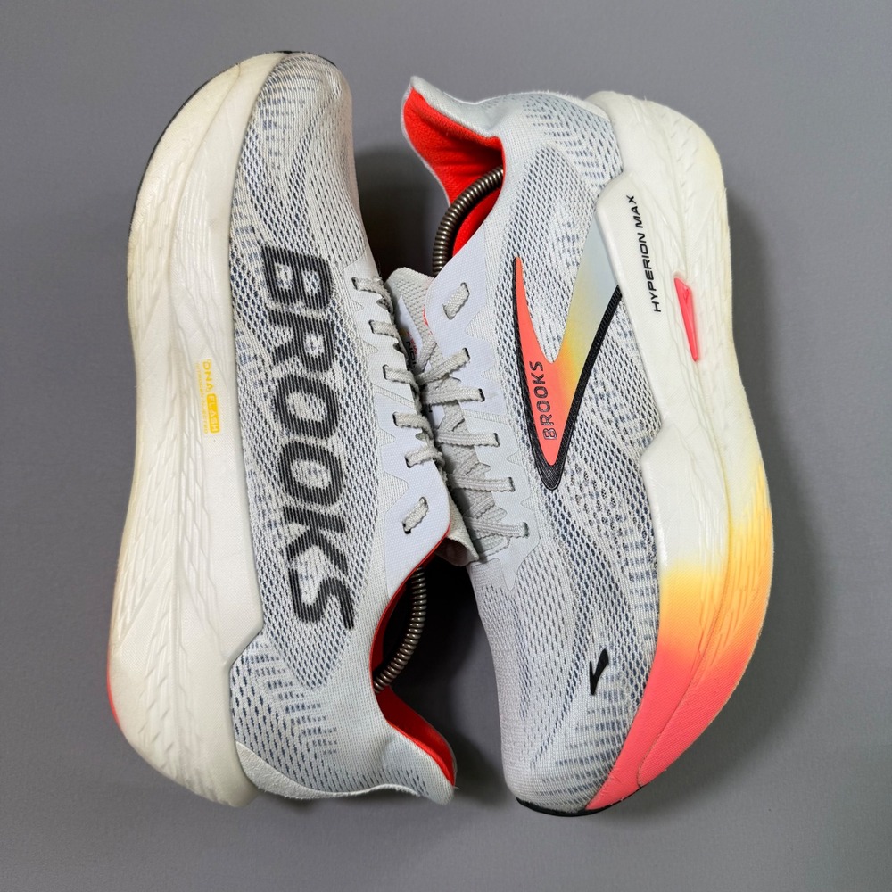 Brooks Hyperion Max 2 Running Shoes Mens 12 White Coral Yellow 1104341D443 DNA - Picture 7 of 13